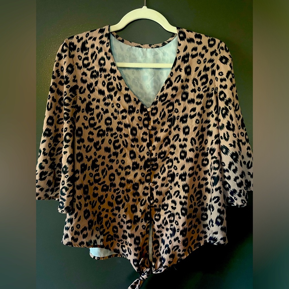 Cheetah Print Blouse